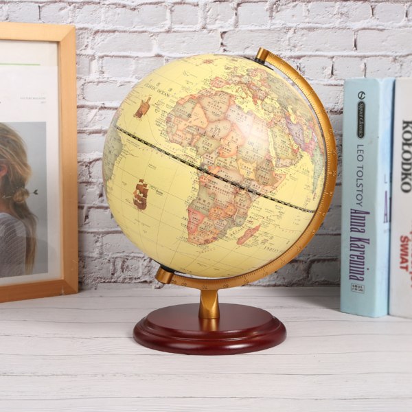 25CM 3D Antik Globe Skolmaterial Undervisningsverktyg Skrivbordsdekor Pedagogisk leksak25cm antik med ljus