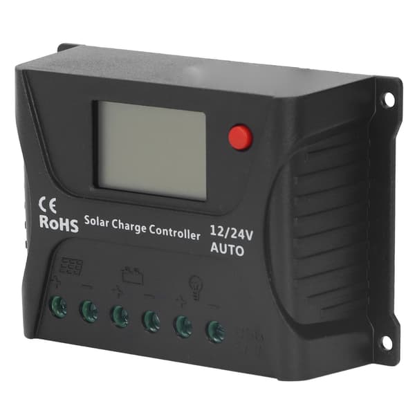 Solladdningsregulator PWM urladdningskontroll LED-display med USB 10A 12V 24V för batteri