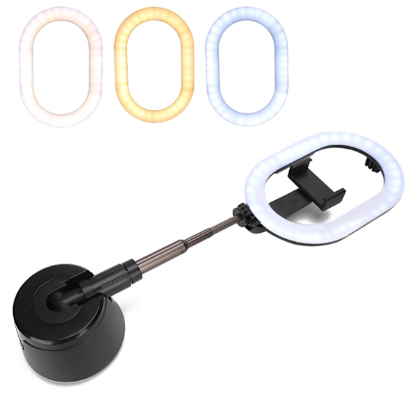 Livestreaming fyllningsljus Desktop 360 grader justerbart LED Selfie fotograferingsljus