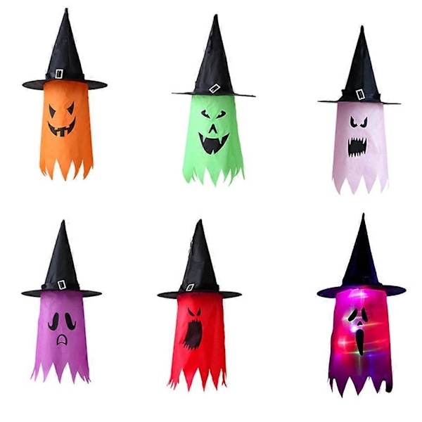 Halloween Dekoration Häxhatt, Hängande Lysande Häxhatt Dekoration