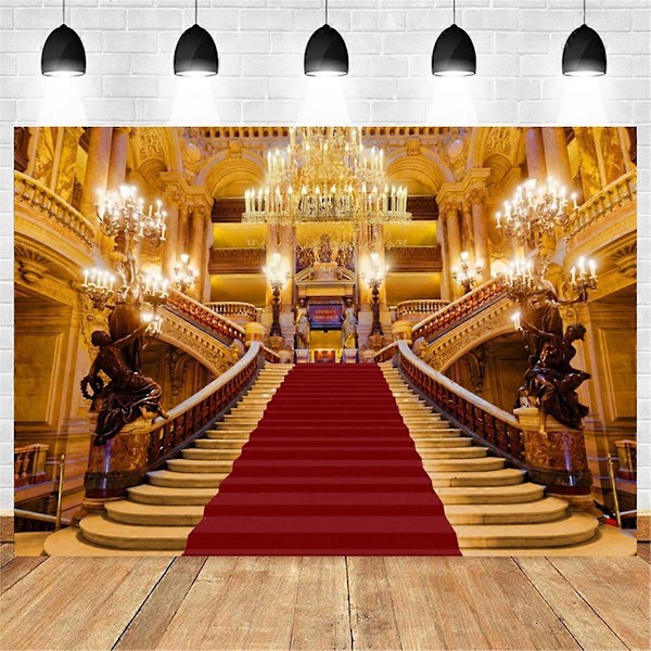 210x150cm Ylellinen Palatsi Valokuvaus Taustat Kattokruunu Kaaret Hotelli