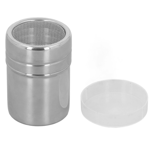 Kaffe Pulver Sie Shaker Rustfrit Stål Kakao Shaker Fugtsikker Pulver Sigte Cylinder Med Låg