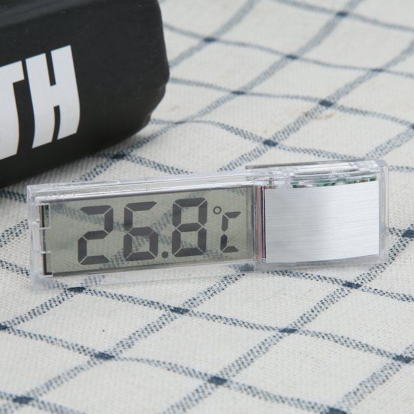 3D LCD elektronisk gjennomsiktig digital fisketank akvarietermometer marin vannmåling