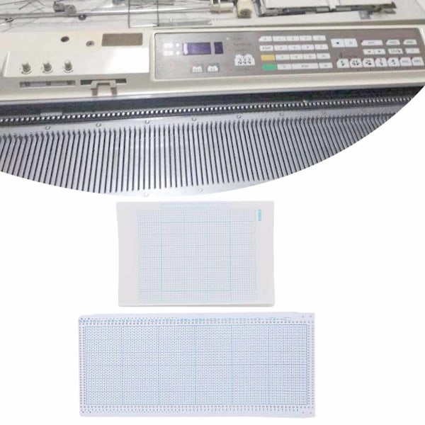 10 st stygn hålkort 10 st rutpapper Nylon stickmaskin tillbehör