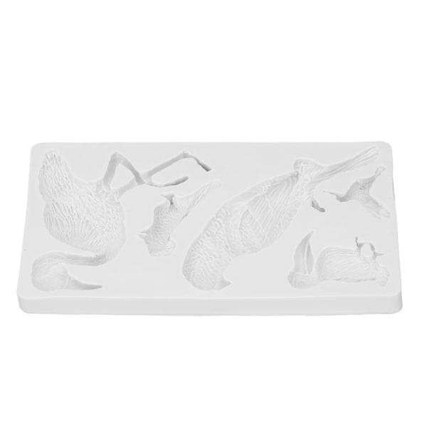Silikonform Grå Fugleform Myk Elastisk Enkel Demoulding Silikon Bakeform for DIY Kaker Brød Mousses Sjokolade