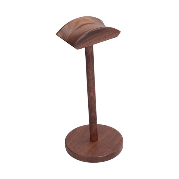 Hovedtelefonstativ Valnød Unik Form Bærbar Stabil Headset Holder Hanger Display Rack