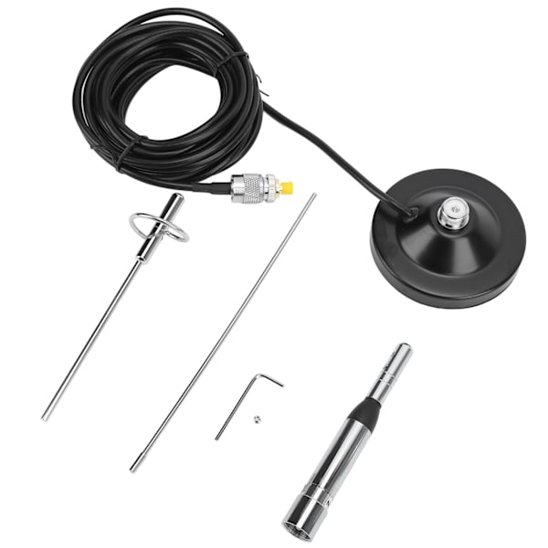 Bil VHF UHF Antenne Sucker med 5m Kabel SMA Hunn Adapter Kit Vanntett Plug and Play