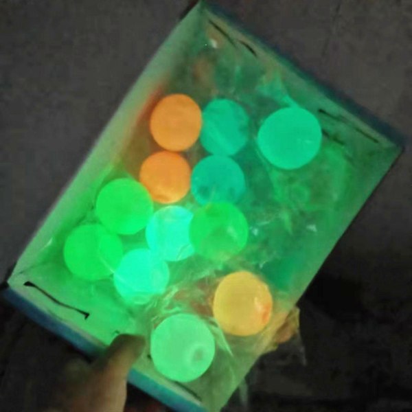 Lofts Sticky Balls Selvlysende Squishy Stressbolde Afstressende Legetøj Angst Tryk Orange