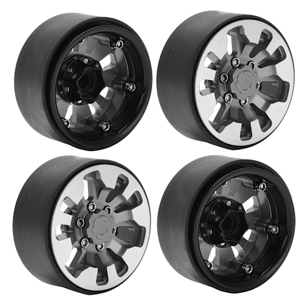 57mm 9 hull aluminiumlegering Beadlock hjulnav med muttere for RC Crawler bilerTitanium