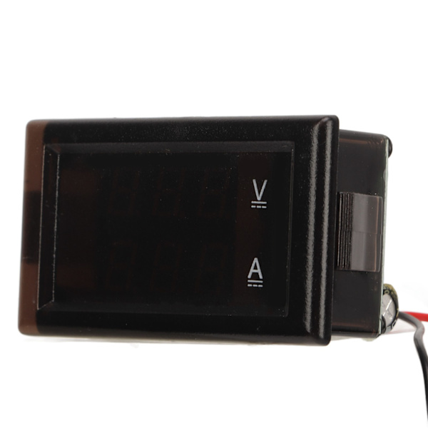 Hall DC Digitalt Display Amperemeter Arbeidsspenning 4-30V Dobbel LED-skjerm Strøm Voltmeter Panel