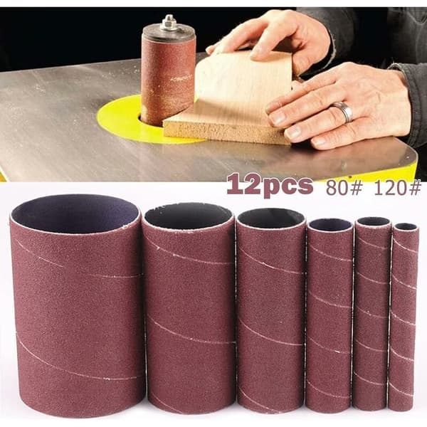 Set med 12 sliphylsor för 11,4 cm oscillerande slipmaskin