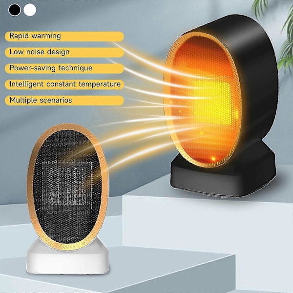 Bärbar Sladdlös Värmare Effektiv & Intelligent Konstant Temperatur XL Svart