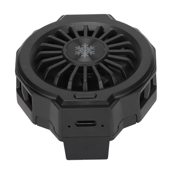 Kännykkäpuhelimen jäähdytin LZF10 Semiconductor Refrigeration Phone Cooling Stand Fan RGB-värikkäällä valolla pelaamiseen (musta perusmalli)