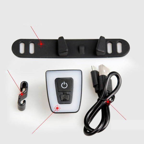 USB-pyörän takavalot Turvallisuusvaroitusvalo Ladattava Maastopyörän takavalo Yöpyöräilyvarusteet