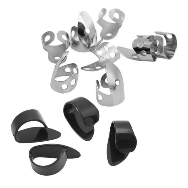 12 st Gitarrplektrum Bas Tumskydd Instrument Tillbehör Set Kit för Spelning