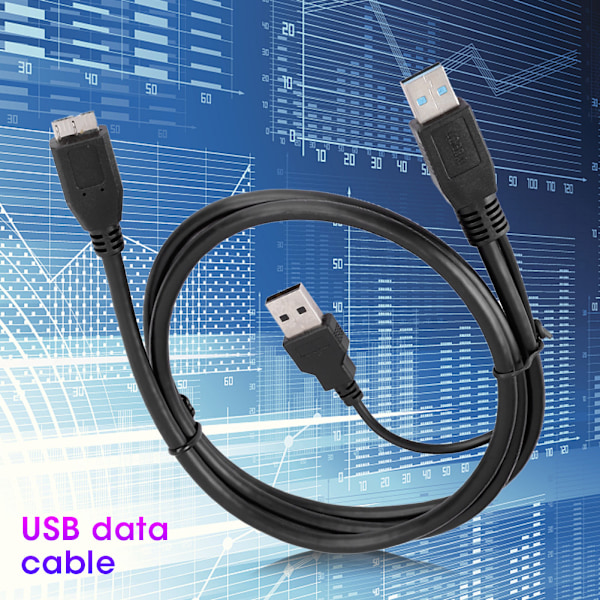 USB3.0 - Micro USB -mobiilikovalevyn datakaapeli lisävirtaliitännällä, kaksinkertainen virtalähde C0109 1m
