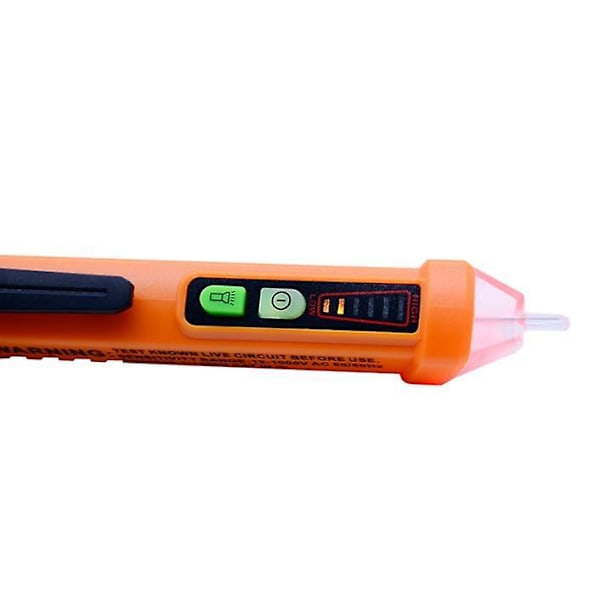 AC Spændingstester Pen, 12-1000V, LED Lommelygte, Buzzer Alarm - Live/Null Tråddetektion