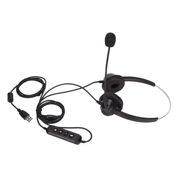 H360D-USB-3 USB-affärsheadset Binauralt USB-headset Stödjer justering av högtalarvolym Volymmutning Mikrofonavstängning