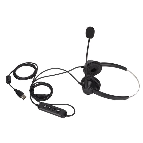 H360D‑USB‑3 USB Business Headset Binaural USB-headset stöder justering av högtalarvolym, volymavstängning, mikrofonavstängning