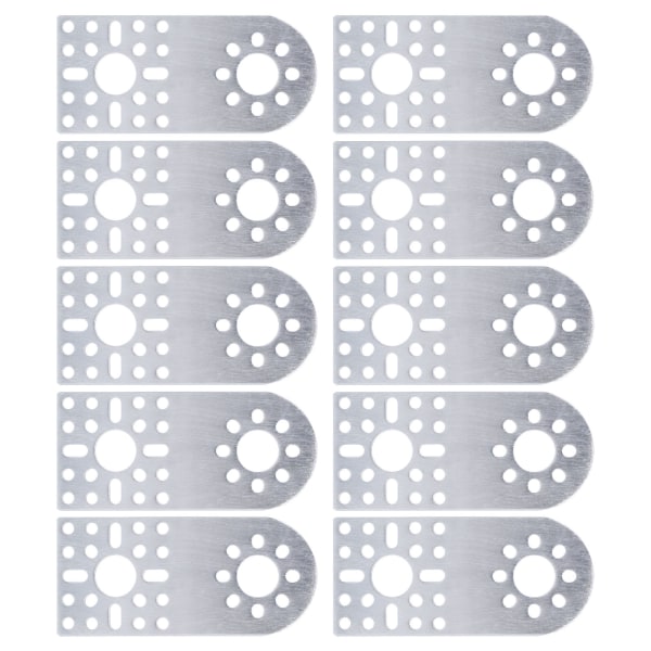 10 stk. Aluminiumlegeringsbeslagplade 3108-serie Halvcirkelformet fladt standardhulmønsterbeslag 3108-0001-0002