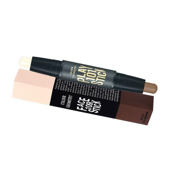Highlighter Stick Dubbelsidig Vattentät Brightener Highlighter Smink Konturstift Typ 2
