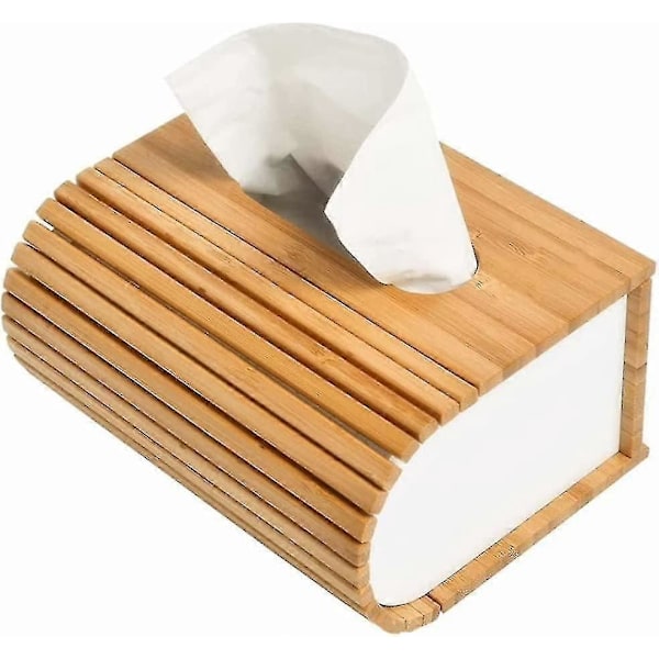 Bambufiber Tissue Box Omslag Premium Bambu Tissue Box Hållare Tålig Trä Tissue Box_SZXM