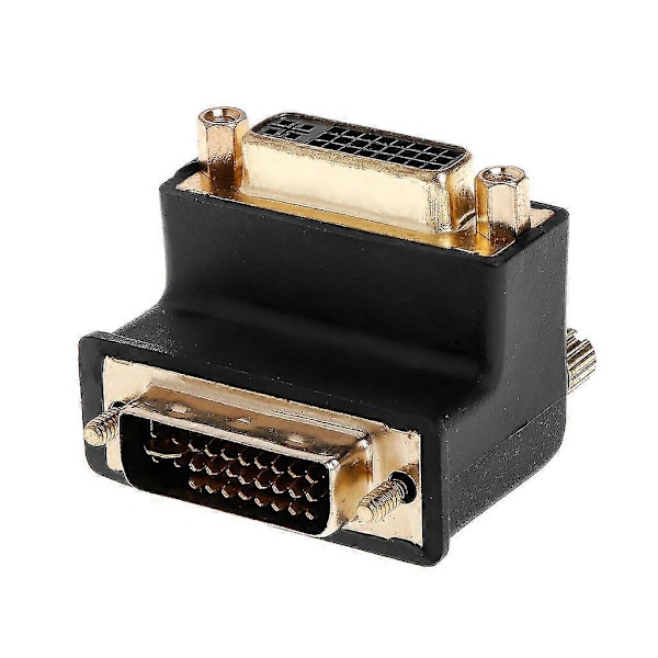 90 Graders Rätvinklig Dvi 24+5 D Dvi-i Digital Dual Link Hane Till Hona Förlängningsadapter För Hdtv Lcd-skärm