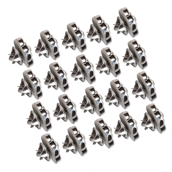20 stk metallknapper for sying, 18 mm, gjenbrukbare, enkle å fjerne, robuste, slitesterke, rustfrie, jean-knapper for bukser, skjørt, gensere