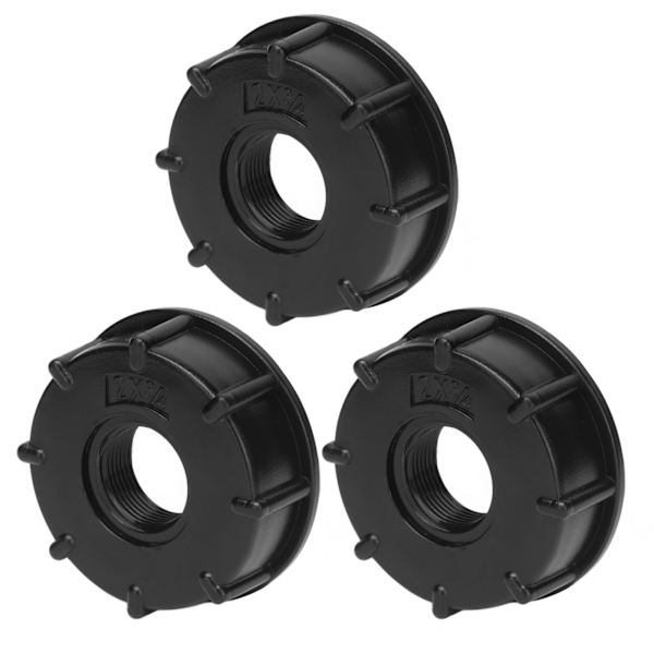3 stk. IBC-tankforbindelse groft gevindslangeafløbsadapter plastfitting 60 mm indvendig diameter G3/4