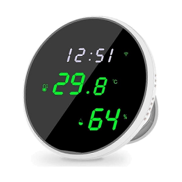 WiFi Rum Termometer Indendørs Hygrometer: Smart Temperatur Fugtighedsmåler med LED Baggrundsbelyst Display