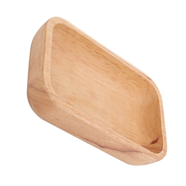 Träfruktfat, bricka för snacks, serveringsbricka, restaurangförvaringsplatta (22*14*4,5 cm)