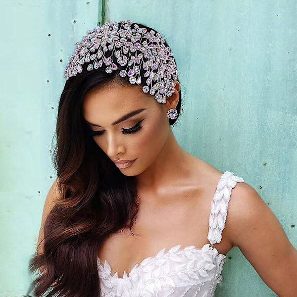 Färgglatt Rhinestone Bröllopspannaband för Brudar - Eleganta Håraccessoarer