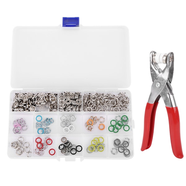 Tryckknappar Kit Spets Tryckknappar Press Stud Fästverktyg med Manuell Trycktång
