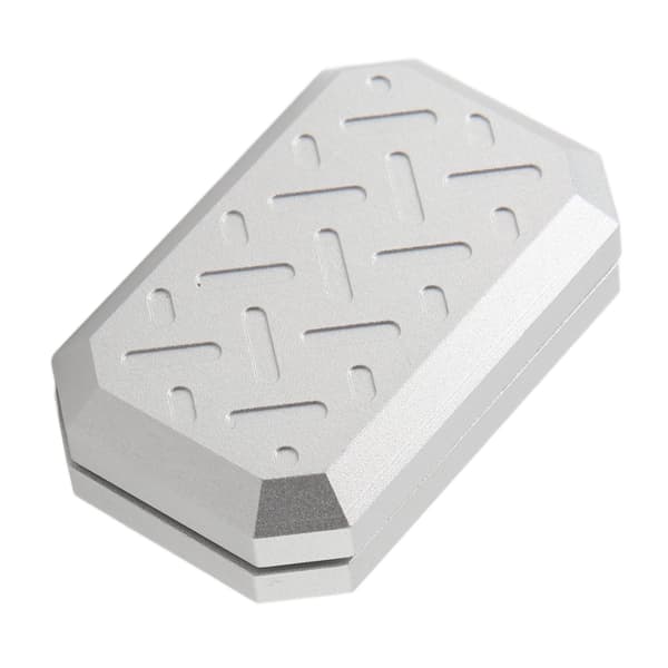 Push Slider Card Legetøj Tekstureret Mønster Angstlindring Aluminiumlegering Slider Sensorisk Legetøj til ADHD med PU Lædertaske