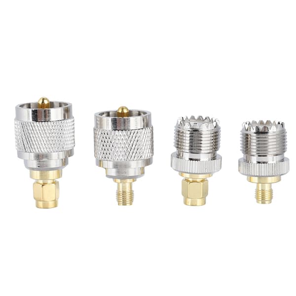 4 sæt SMA til UHF-adapter UHF han/hun til SMA hun/han RF koaksialadapterstik