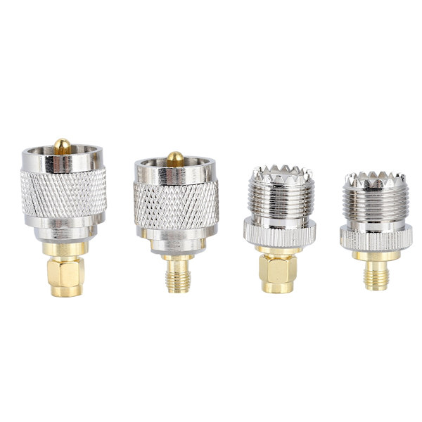 4 sett SMA til UHF adapter UHF hann/hun til SMA hunn/hann RF koaksial adapterkontakt