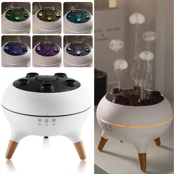 Diffuser til æteriske olier med 7 farver LED-lys og timerfunktion til hjemmet