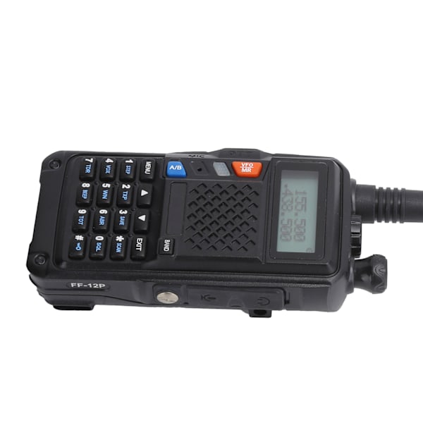 Bärbar Walkie Talkies Kit Handhållen LCD-display Walky Talky med Baksida Klipp 100‑240V Svart EU-kontakt 100‑240V