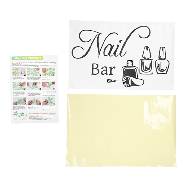 Självhäftande Nagelsalong Väggskyltfönsterdekal Nail art Manikyrdekorationsklistermärke