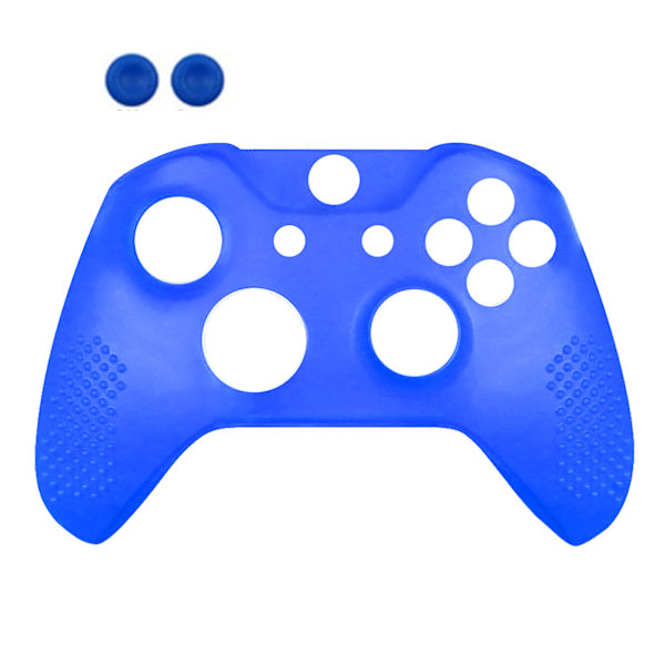 Gamepad Silikonfodral Halkfri Spelkontroll Skyddande Fodral med Knapplock för XBOX ONE Slim Blå