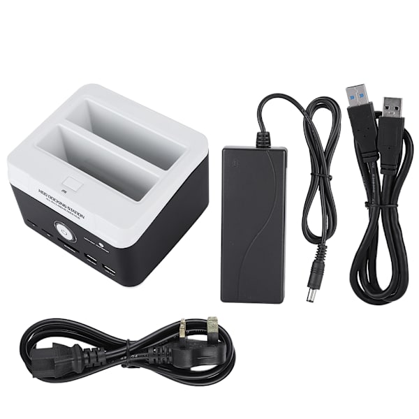 USB3.0 HDD SATA-dokkingstasjon Ekstern kabinett for 2,5'/3,5\" IDE/SATA I/II/III UK 110-240V