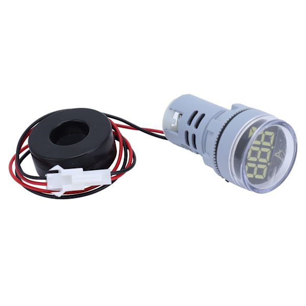 Digital strömningsmätare Universal Amperemeter Signalindikatorlampa Ljus AC 220V AD16‑22DSAWhite