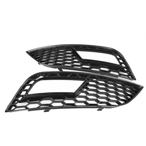 2 stk For RS4 Style Glossy Black Front Bumper Fog Light Grilles for Audi A4 B8.5 2013-2016
