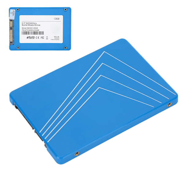 SATA SSD Solid State-hårddisk, bärbar 128 GB, 2,5 tum, för PC-datortillbehör