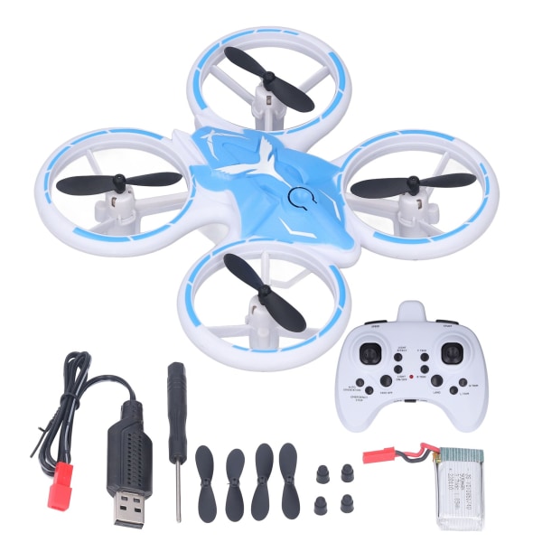 Mini Drone for Kids Beginners 2.4G 6 Axes LED Roll Over One Key Take Off RC Helicopter Quadcopter with Headless Mode Blue