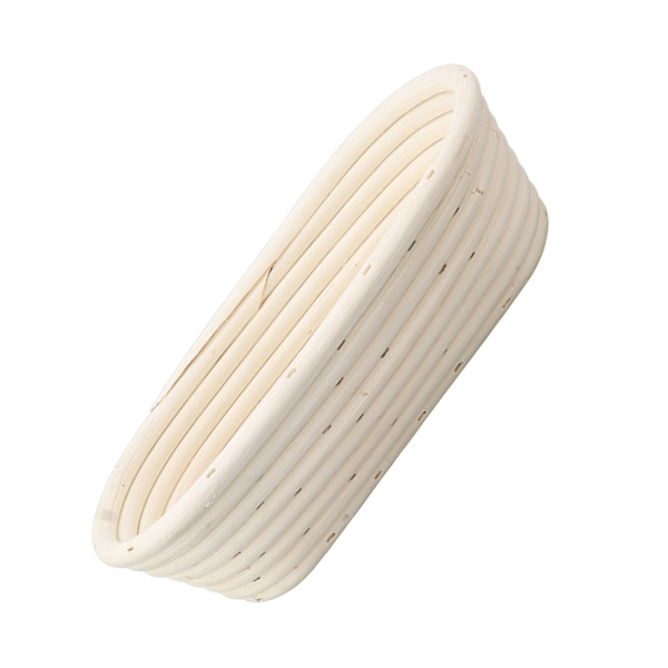 25cm Brød Hævekurv Sæt Oval Naturlig Rattan Surdej Hævekurv Dejskraber Klud Liner Pensel