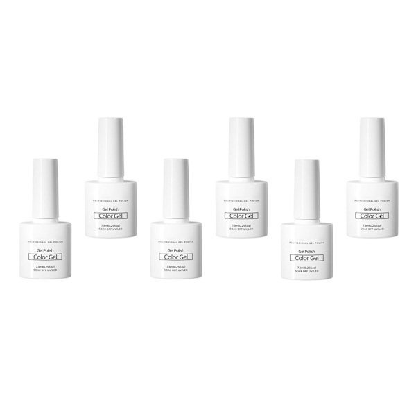 Gel nagellack kit 6 färger professionell långvarig ljus färg harts nagellack för alla årstider