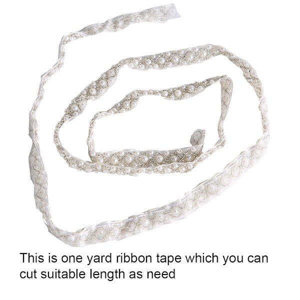1 Yard DIY Handgjorda Spets Pärlband Tejp Trim Dekoration Kläder Tillbehör #3