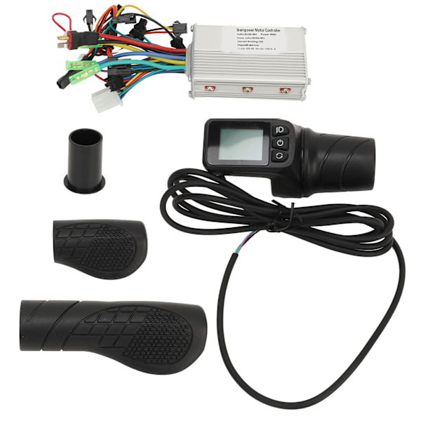 36V 48V 350W 13A Elektrisk sykkelkontroller med LCD-skjerm 128DX Halvt vri gassgrep for sykkel