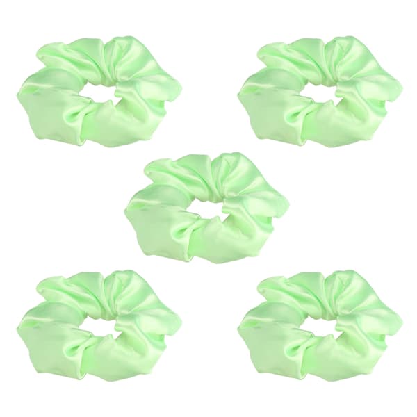 5 STK Kvinner Lysende Hårstrikker LED Lysende Hår Scrunchies Dekorativt Tau Hodeplagg Grønn